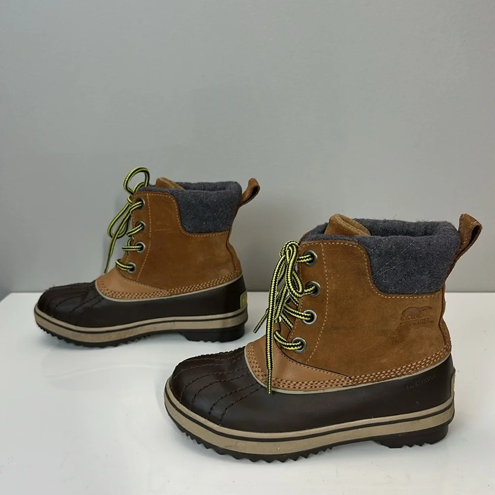 Sorel Slimpack ll Brown Winter Boots Size 2